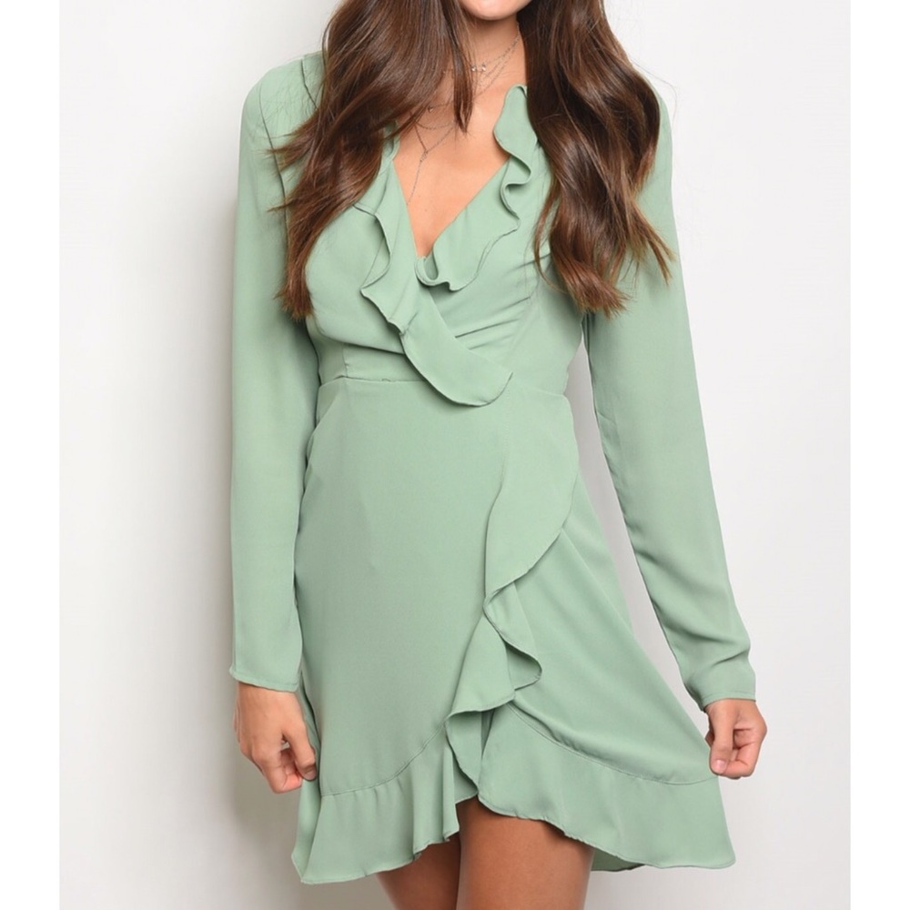 Dani Ruffle Wrap Dress
